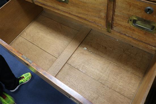 A 19th century mahogany military chest, W.100cm
